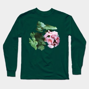 Geraniums - Bright Pink Geranium Long Sleeve T-Shirt